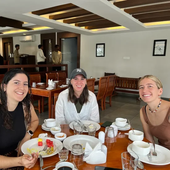 Foreign travelers indulging in our resort culinary delights